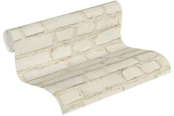 Neue Bude Vliestapete Stein-Optik beige grau 37414-1