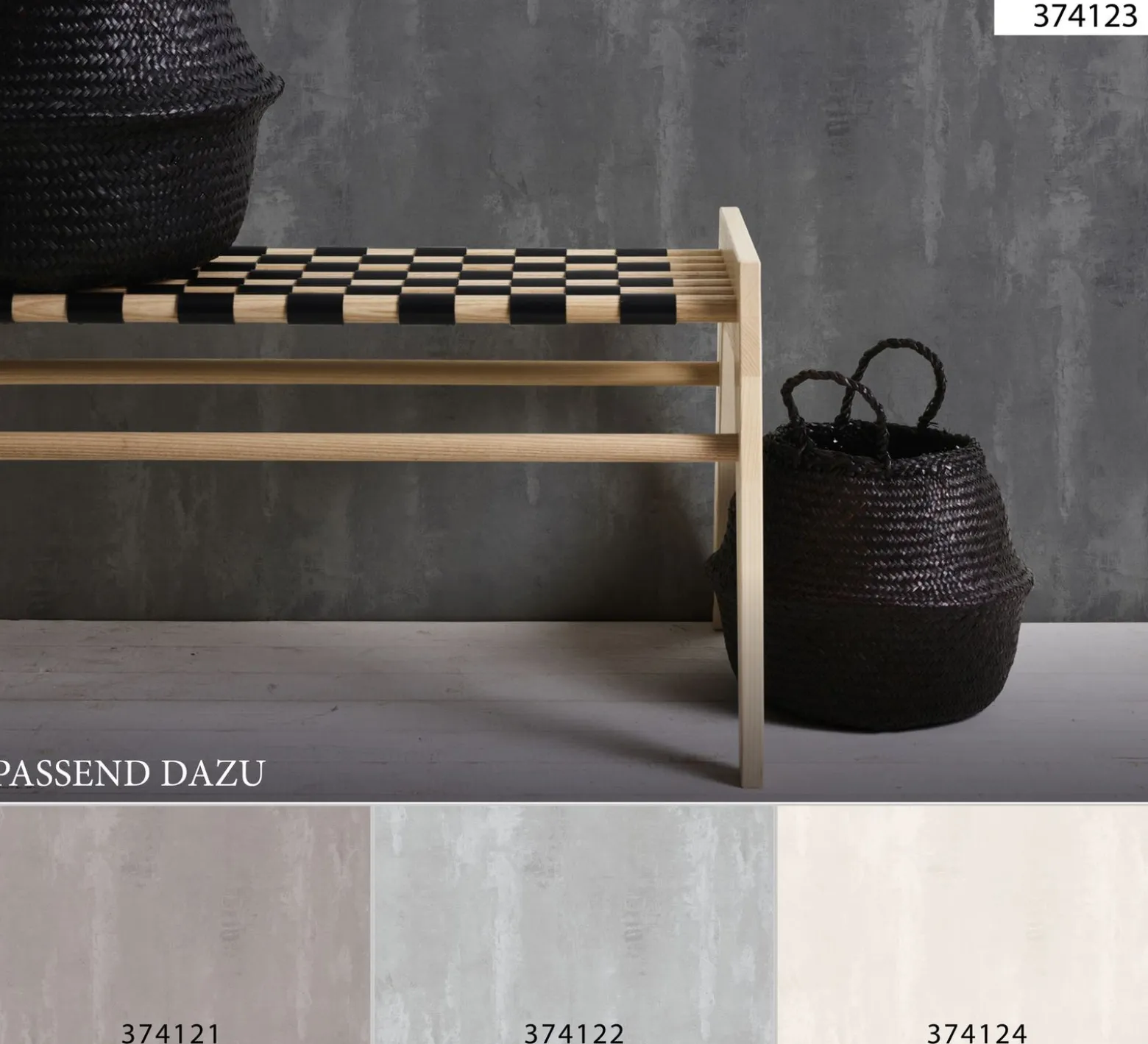 Neue Bude Vliestapete Uni meliert dunkelgrau 37412-3