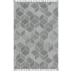 Outdoor Teppich Grafik 3D-Optik blau grau Astra Trevi