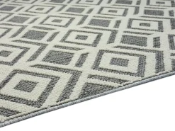 Outdoor Teppich Grafisch Muster grau creme Astra Trevi