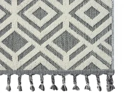 Outdoor Teppich Grafisch Muster grau creme Astra Trevi