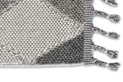 Outdoor Teppich Rauten Muster blau grau Astra Trevi
