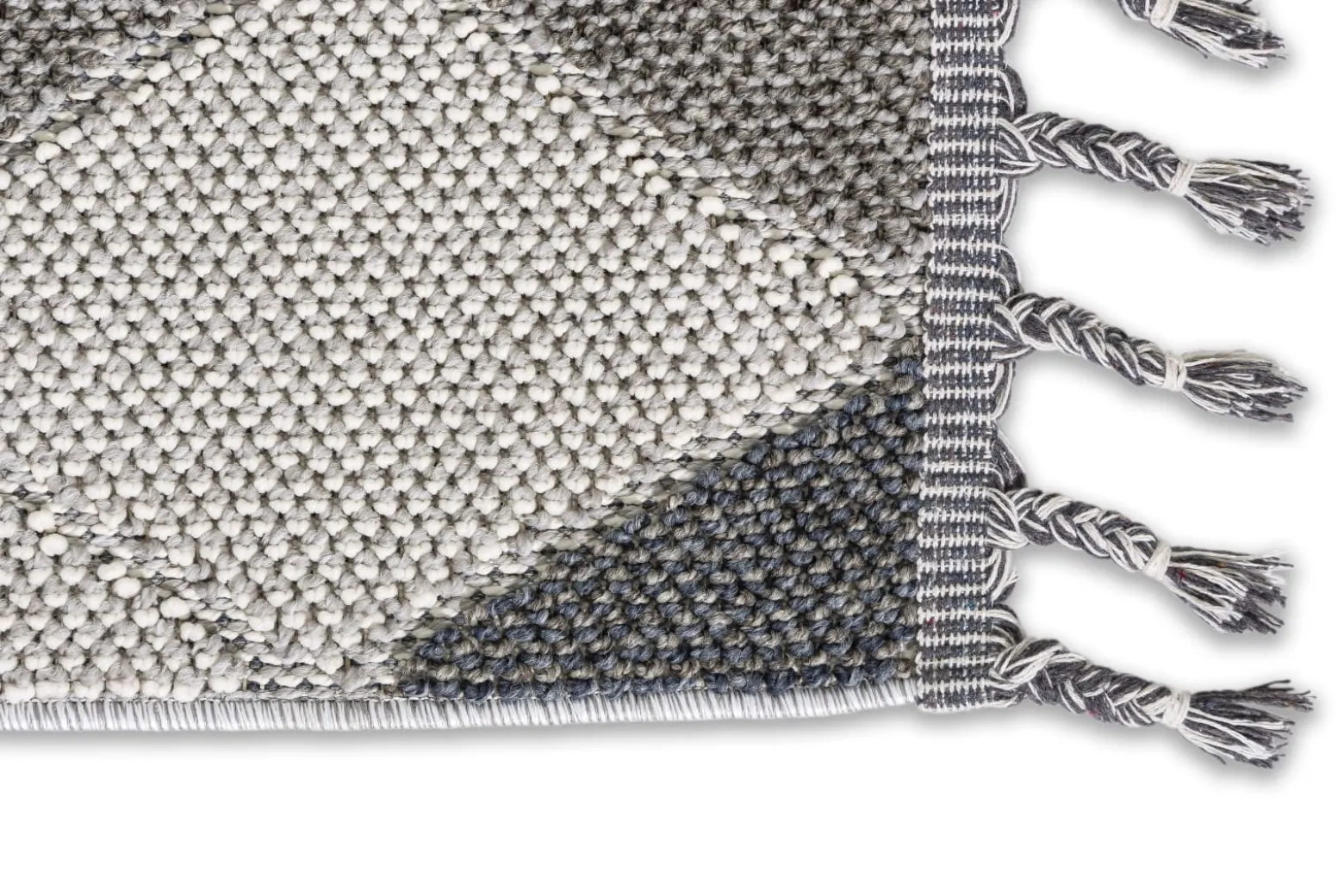 Outdoor Teppich Rauten Muster blau grau Astra Trevi