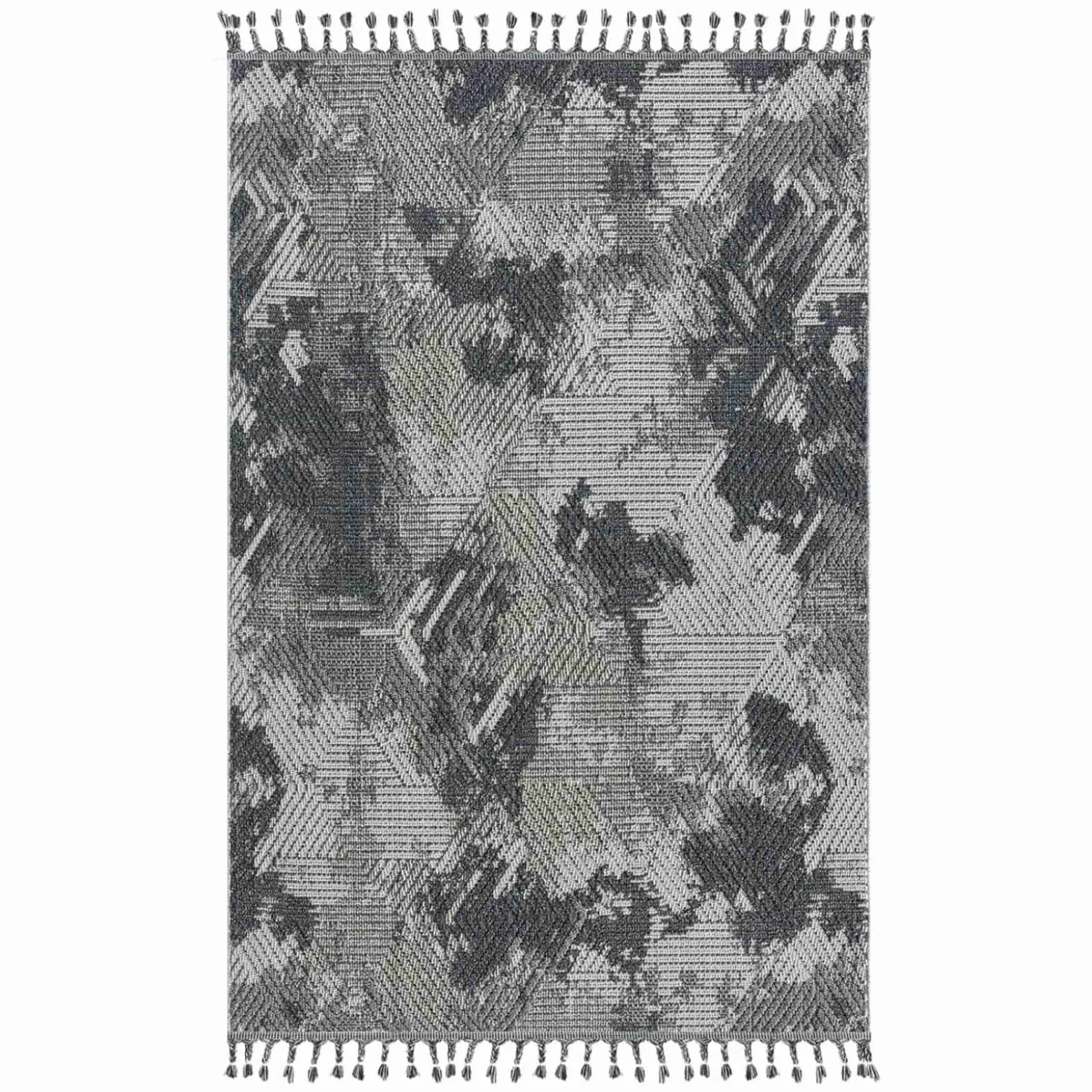 Outdoor Teppich Shabby Grafisch grau blau Astra Trevi
