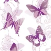 Pop Up Panel 35x250cm selbstklebend Schmetterlinge lila