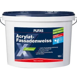 PUFAS Acrylat-Fassadenweiss Langzeit-Wetterschutz 15 L