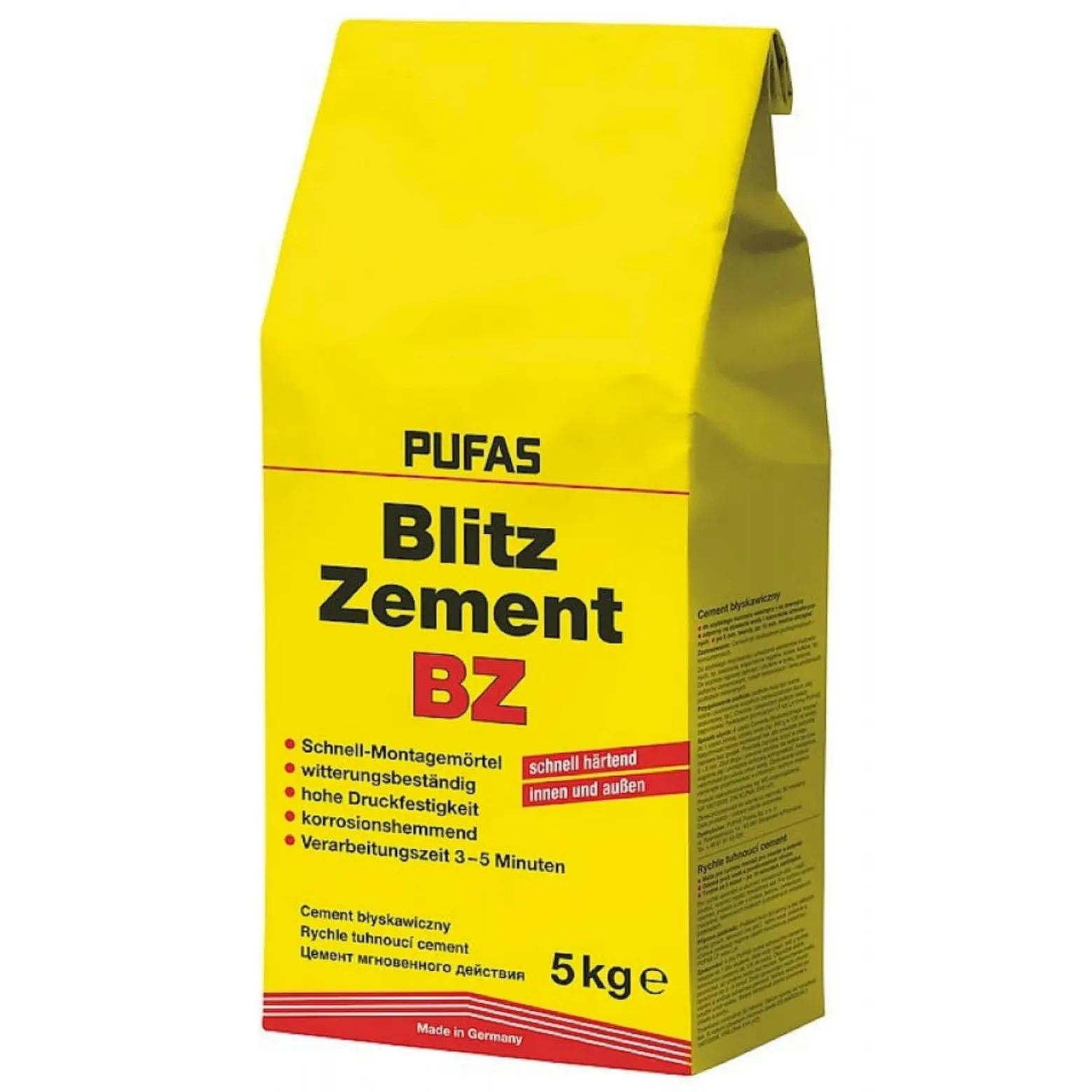 Pufas Blitzzement 5kg witterungsbeständig Innen+Außen