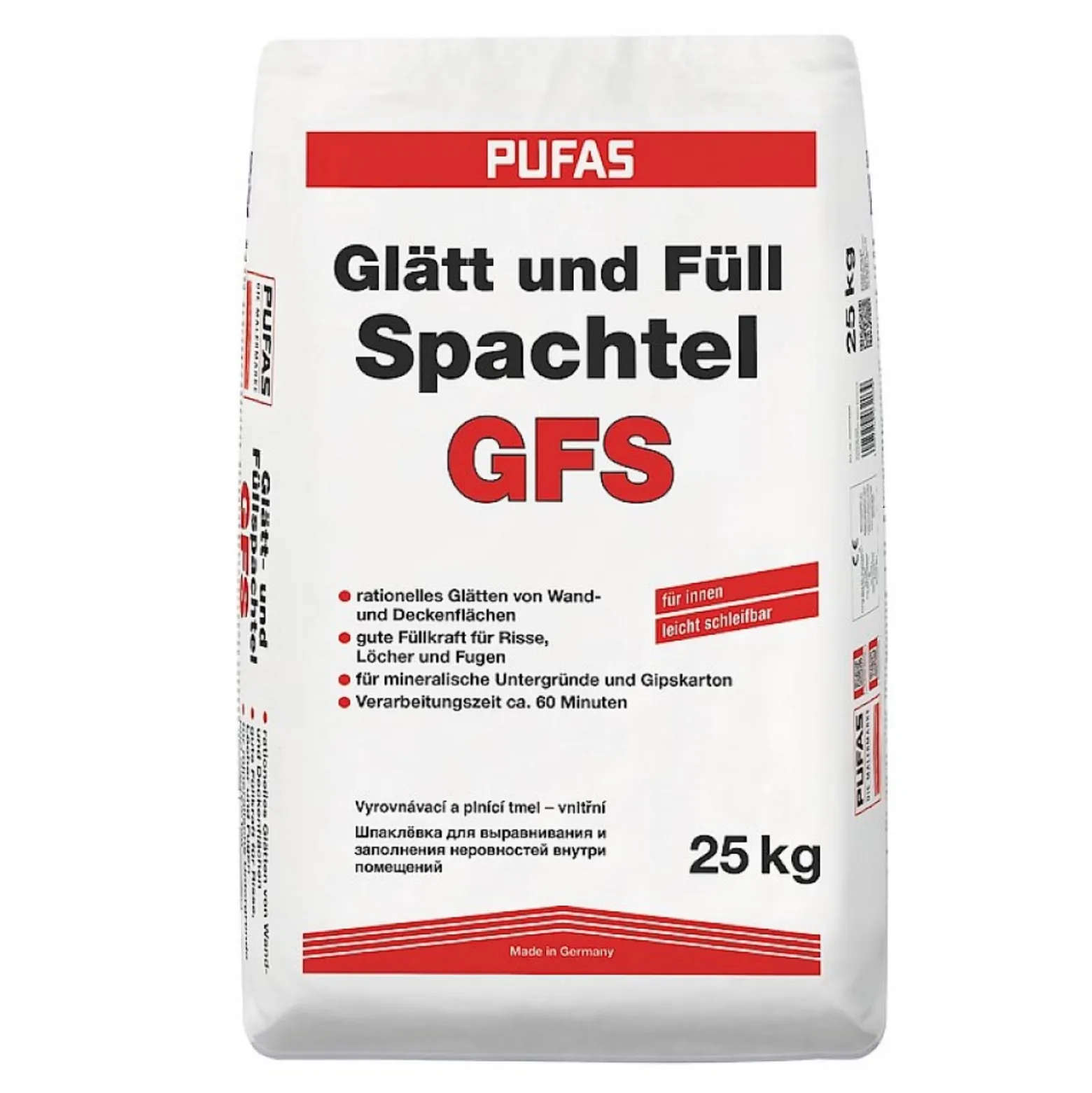 Pufas Glätt- und Füllspachtel GFS Innenspachtel 25 kg