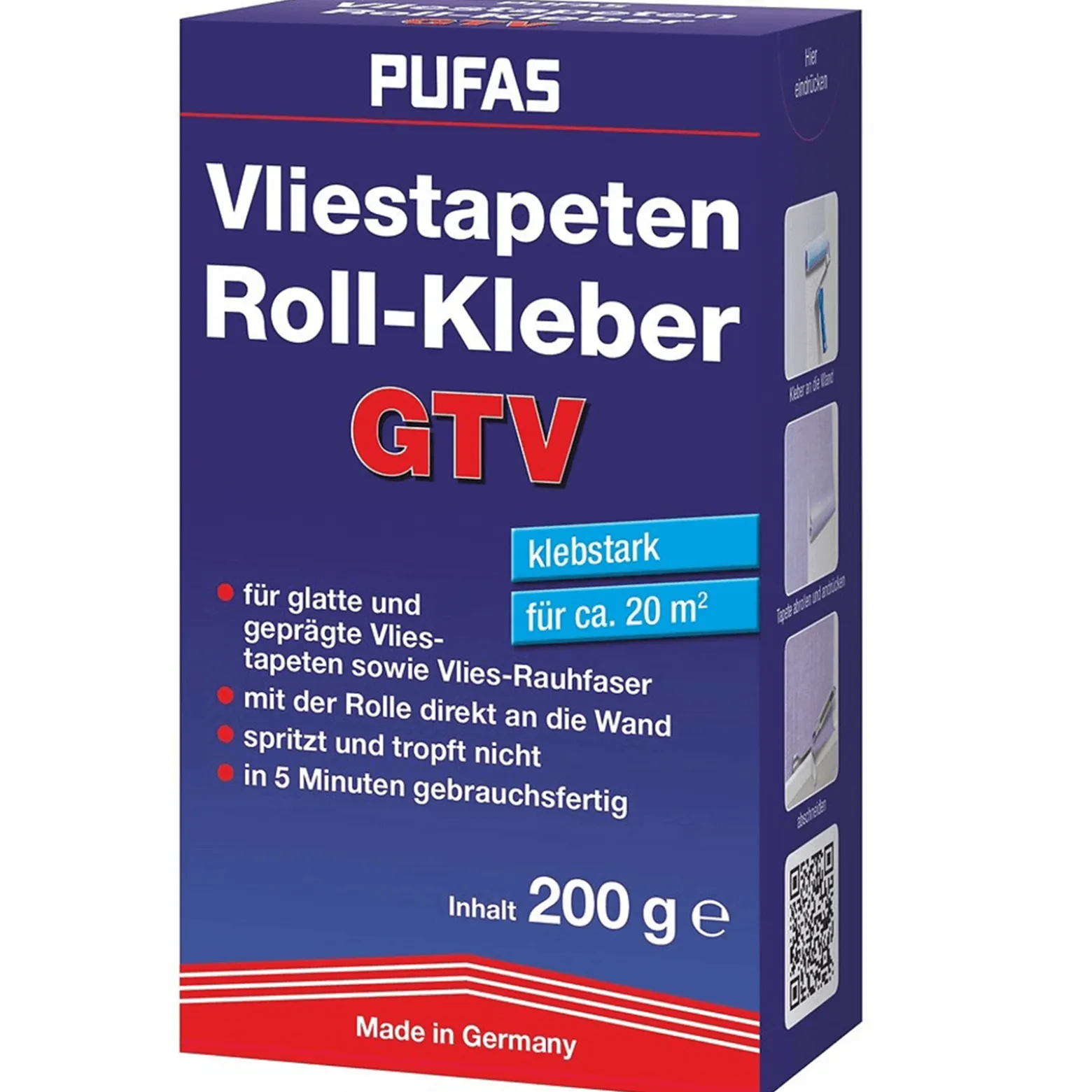PUFAS Vliestapeten Roll-Kleber GTV transparent trocknend 200g