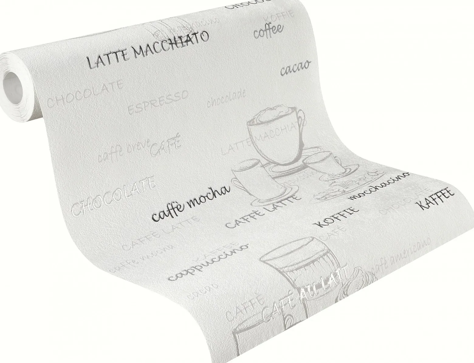 Rasch Aqua Deco 770421 weiss grau