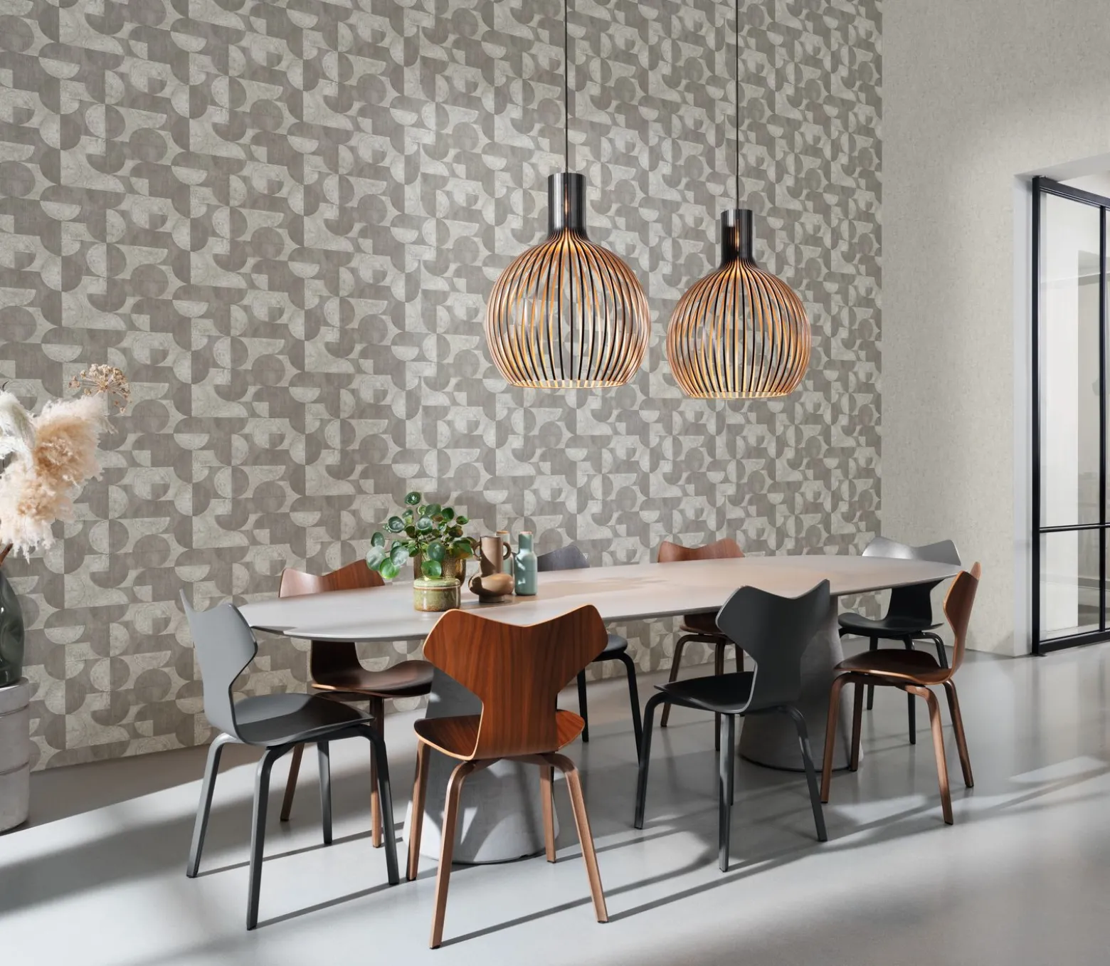 Rasch Concrete Tapete Beton Grafik Grau Taupe 521351