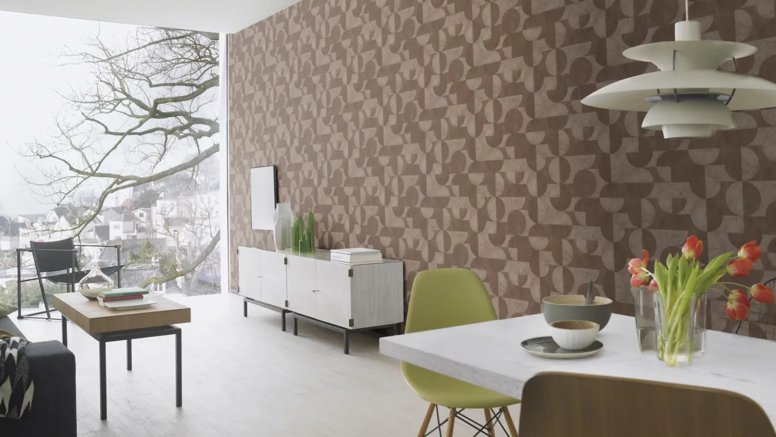 Rasch Concrete Tapete Beton Grafik Braun 521368