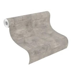 Rasch Concrete Tapete Mauer Industrie Grau 520156