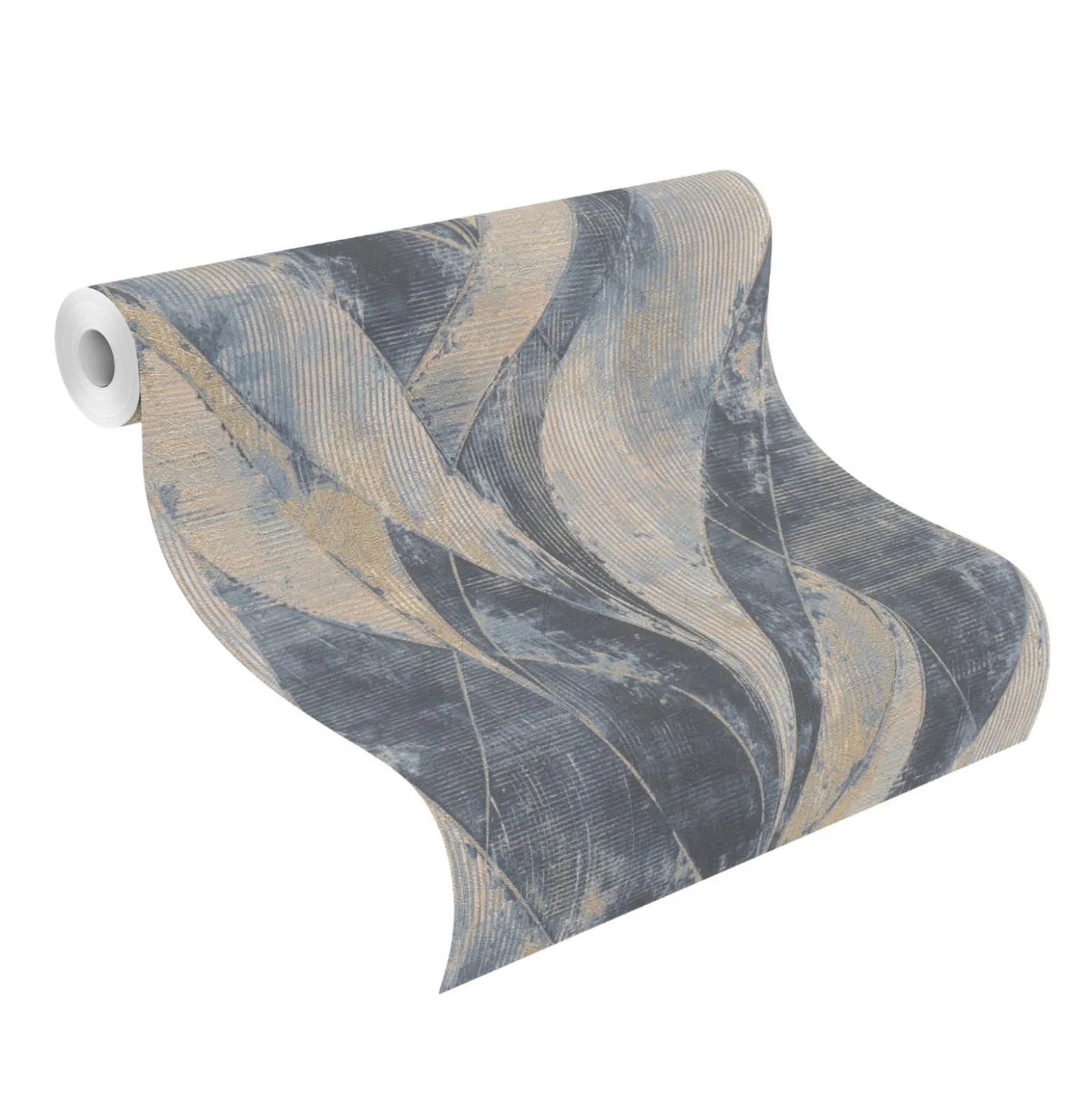Rasch Concrete Tapete Ranken Blau 520064