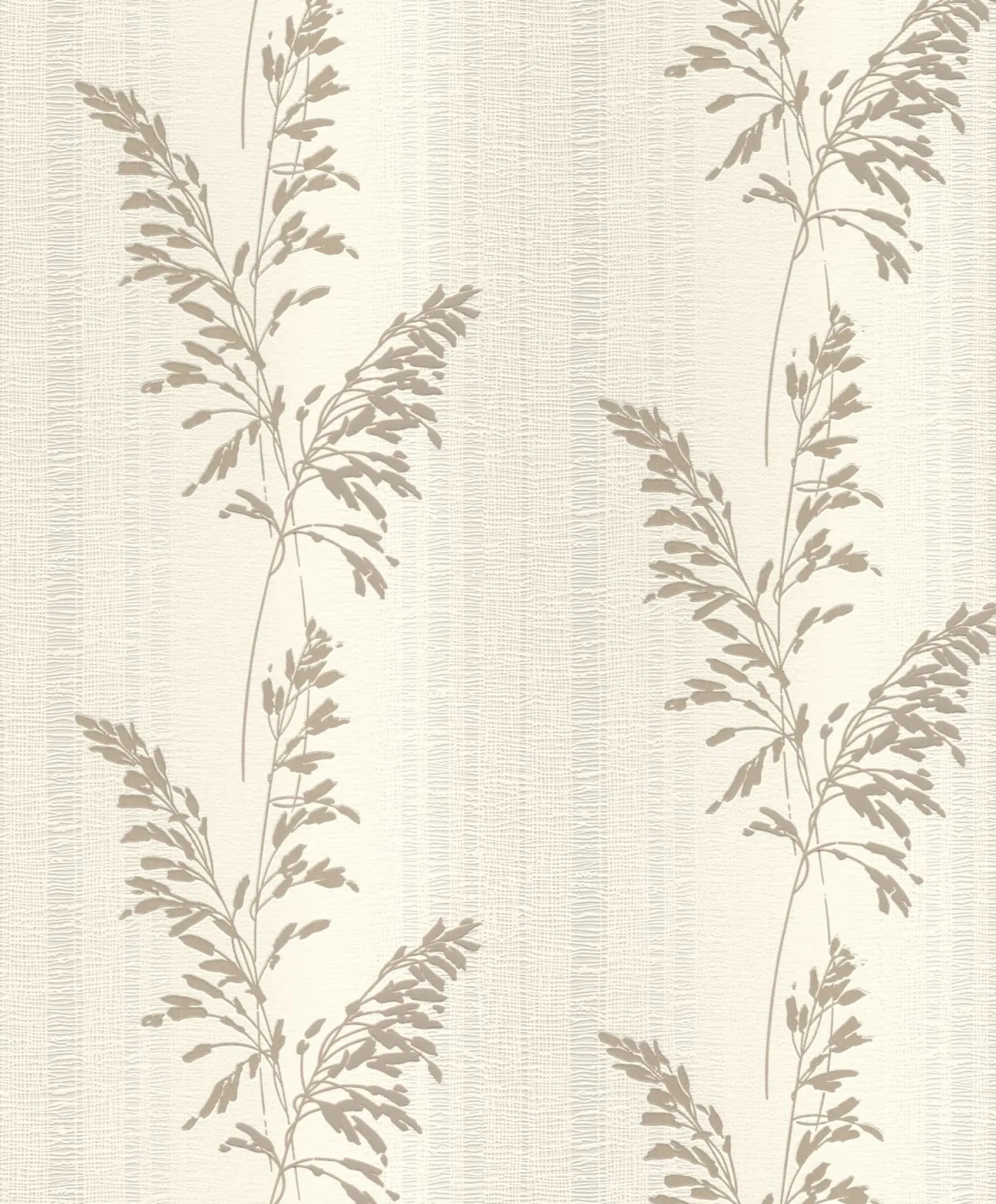 Rasch Vliestapete Blätter Streifen Grau Beige 651027