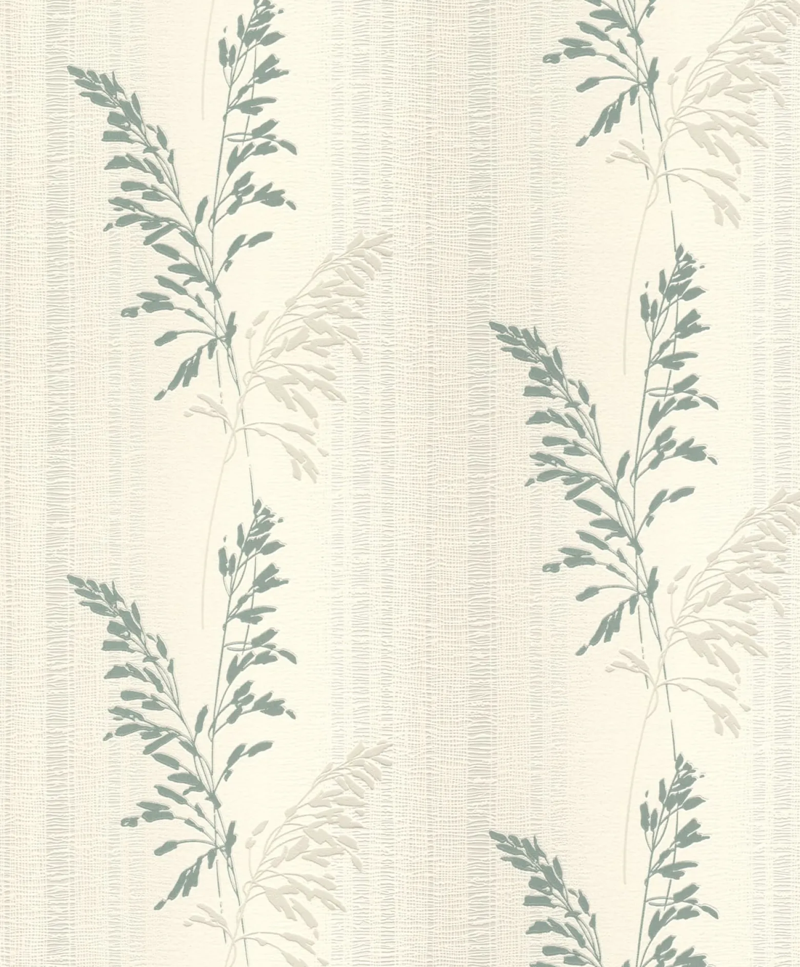 Rasch Vliestapete Blätter Streifen Beige Grün 651003