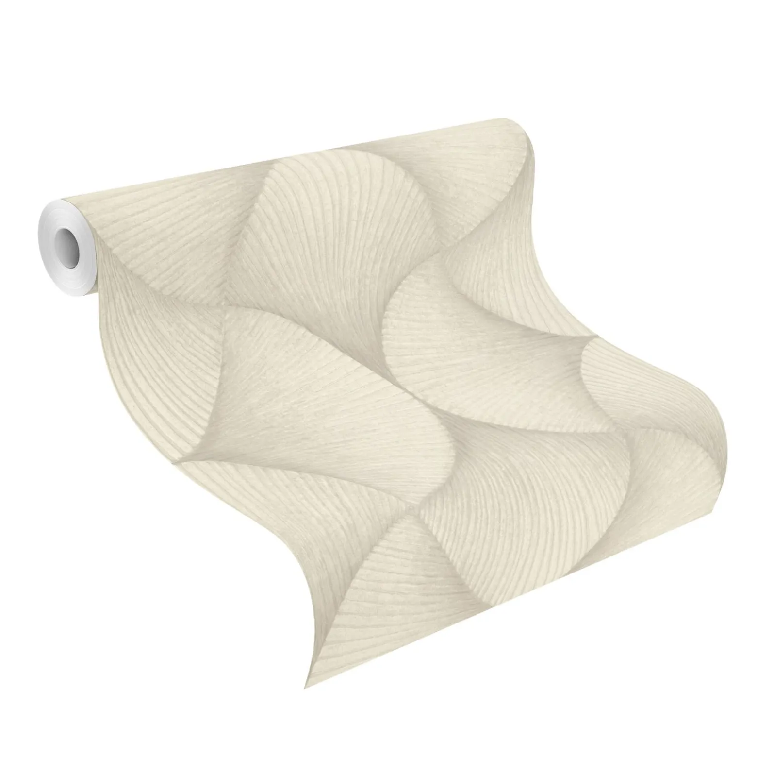 Rasch Vliestapete Fächer Grafik Beige Metallic 608236