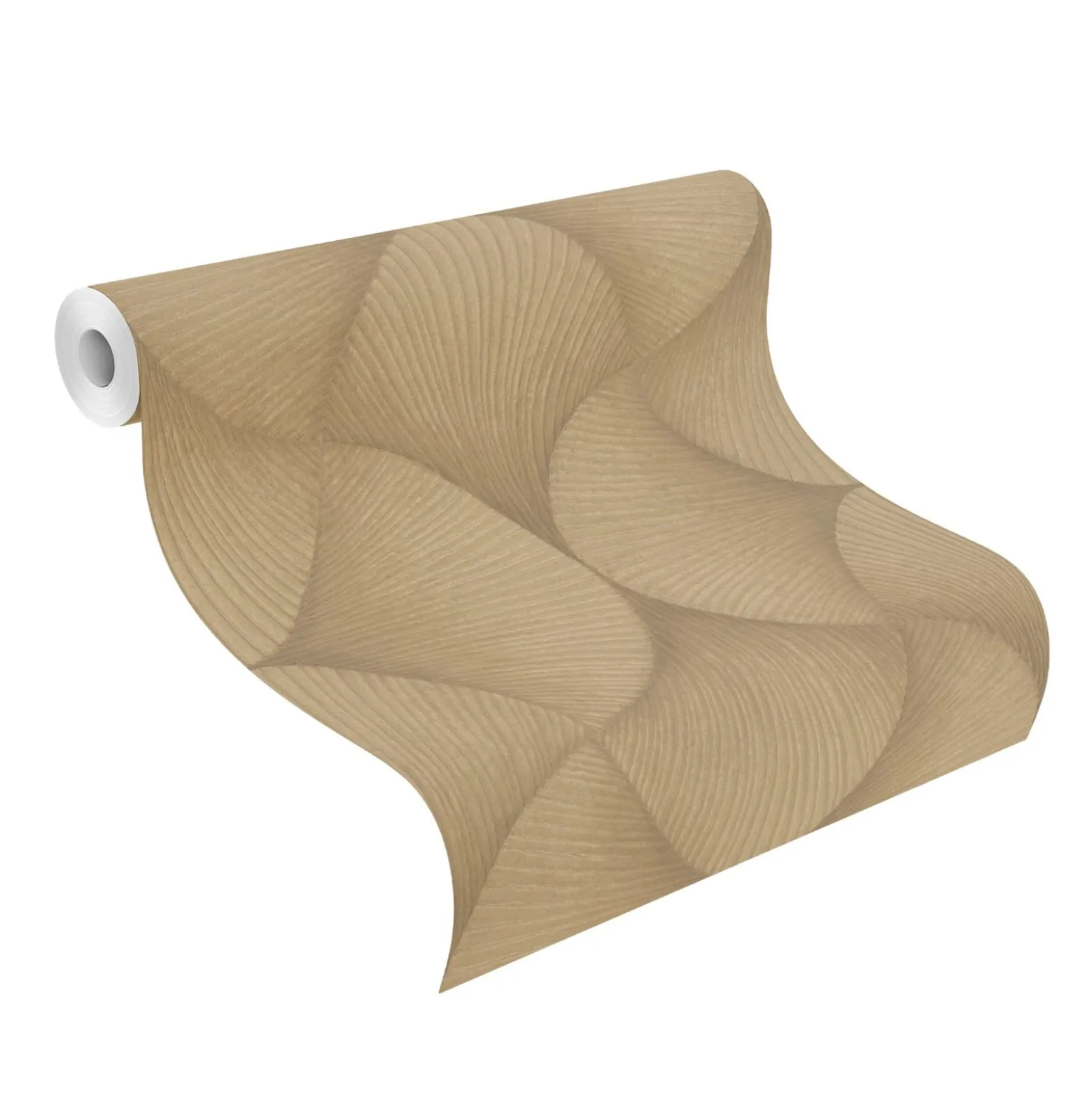 Rasch Vliestapete Fächer Grafik Gold Metallic 608243