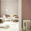 Rasch Vliestapete Floral Blätter rot-braun Glanz 639858