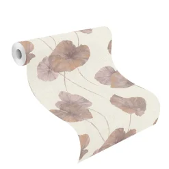 Rasch Vliestapete Floral Seerose alt-rosa weiß 458237