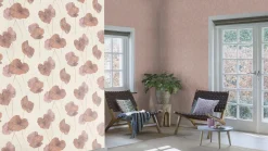 Rasch Vliestapete Floral Seerose alt-rosa weiß 458237