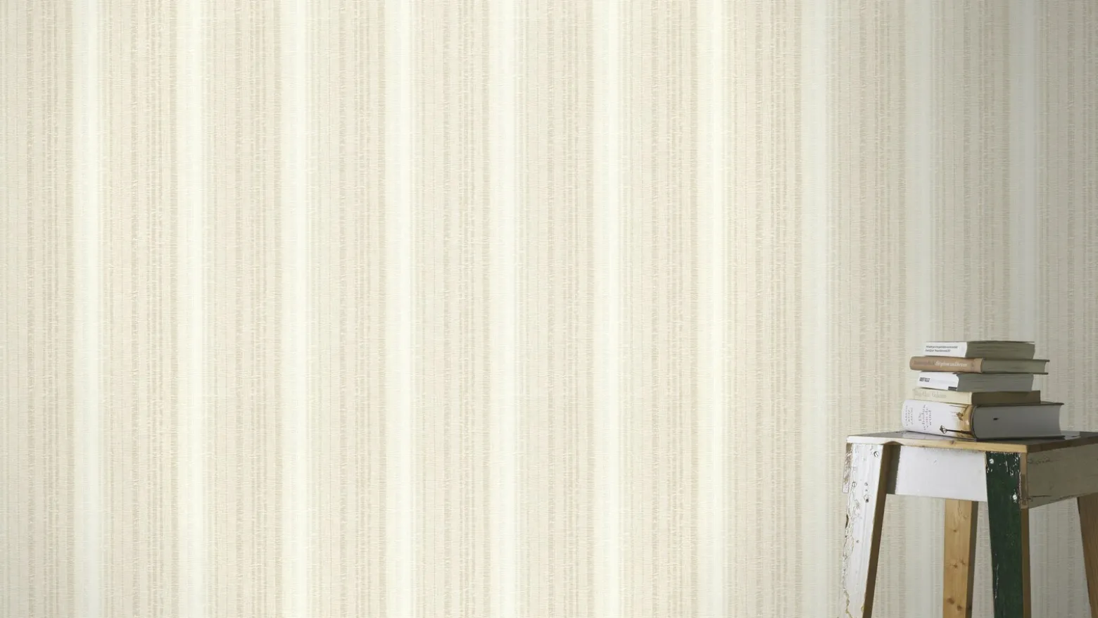 Rasch Vliestapete gestreift Beige Weiß 652116