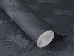 Rasch Vliestapete Grafik Blau Metallic 608113