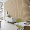 Rasch Vliestapete Grafik 3D-Optik Orange Petrol 746525