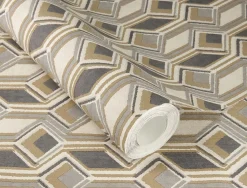 Rasch Vliestapete Grafik 3D-Optik Grau Beige 746532