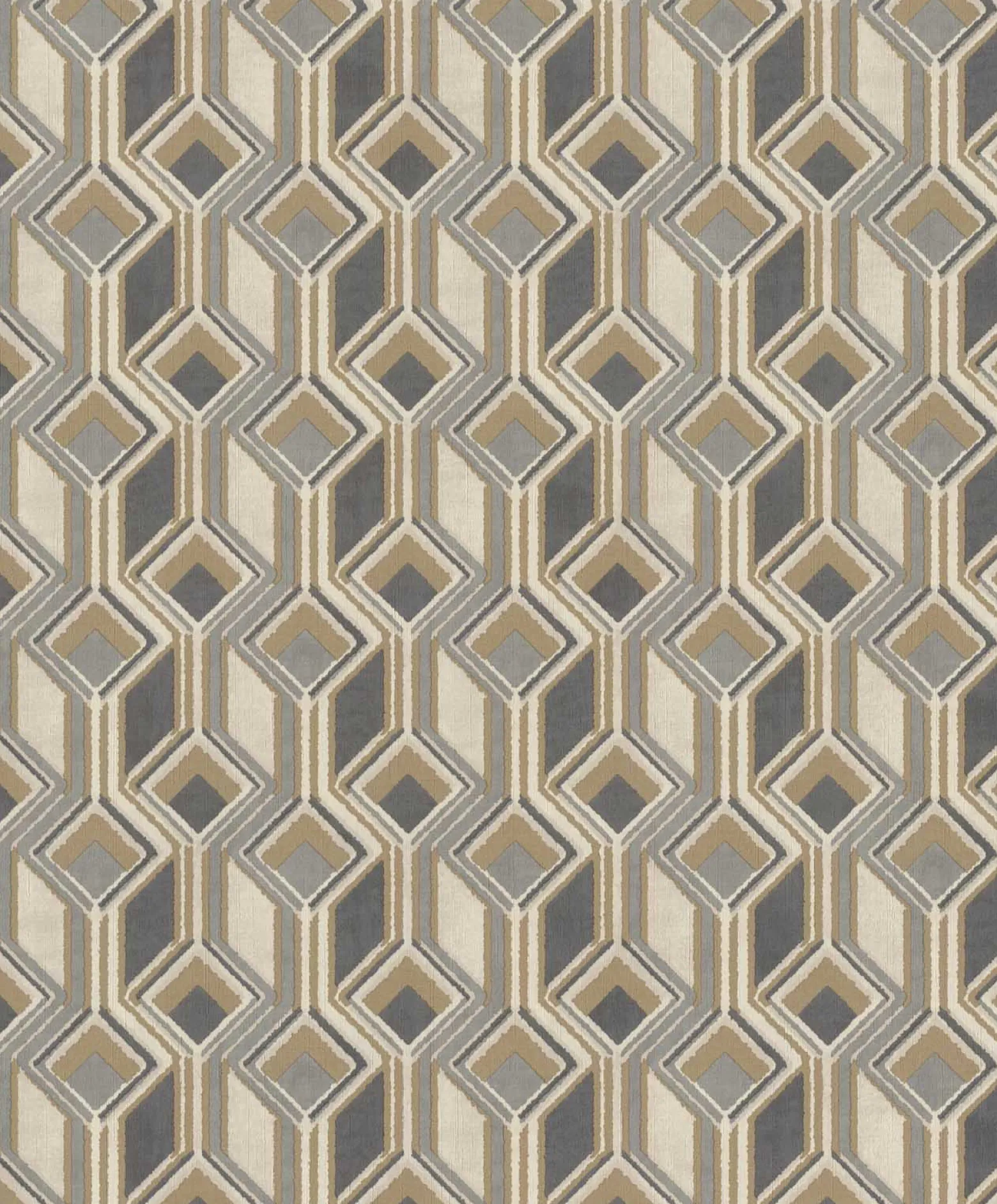 Rasch Vliestapete Grafik 3D-Optik Grau Beige 746532