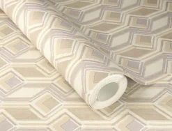 Rasch Vliestapete Grafik 3D-Optik Beige Braun 746518