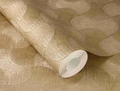 Rasch Vliestapete Grafik Gold Metallic 608151