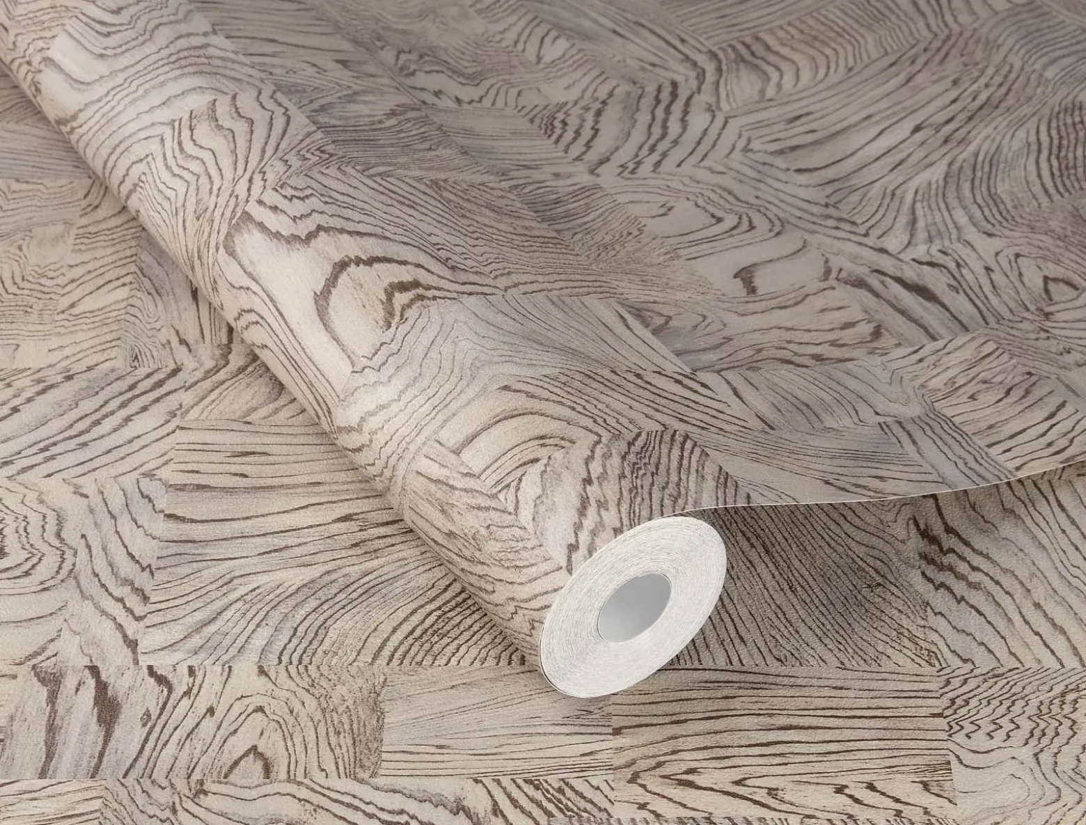Rasch Vliestapete Holzoptik Mosaik Beige Grau 751635