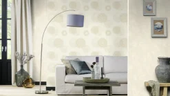 Rasch Vliestapete Kreise Putzoptik Beige Gold 651720