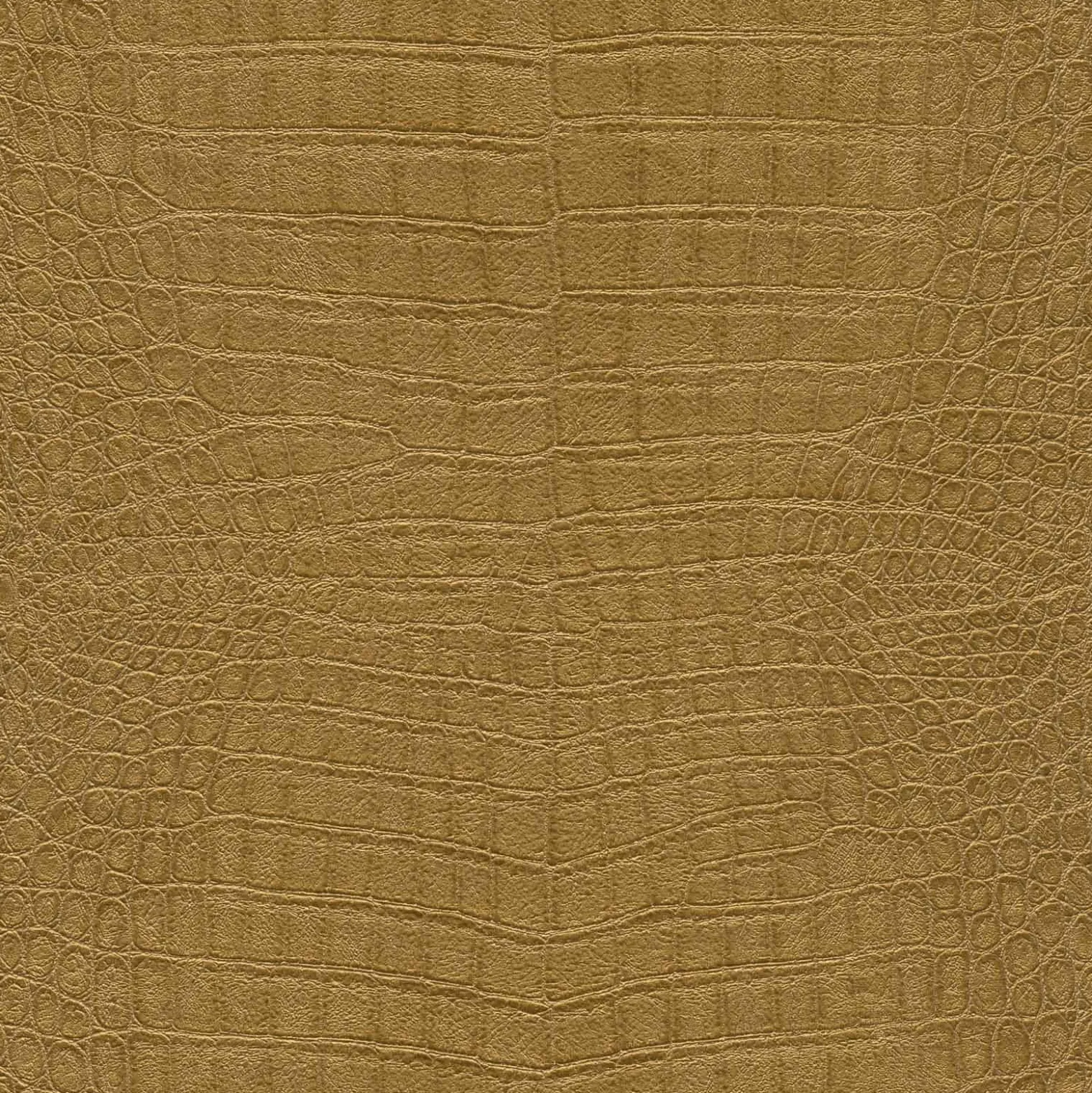 Rasch Vliestapete Krokodil Gold Metallic 751369