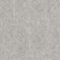 Rasch Vliestapete Ornamente Paisley Grau Metallic 746334