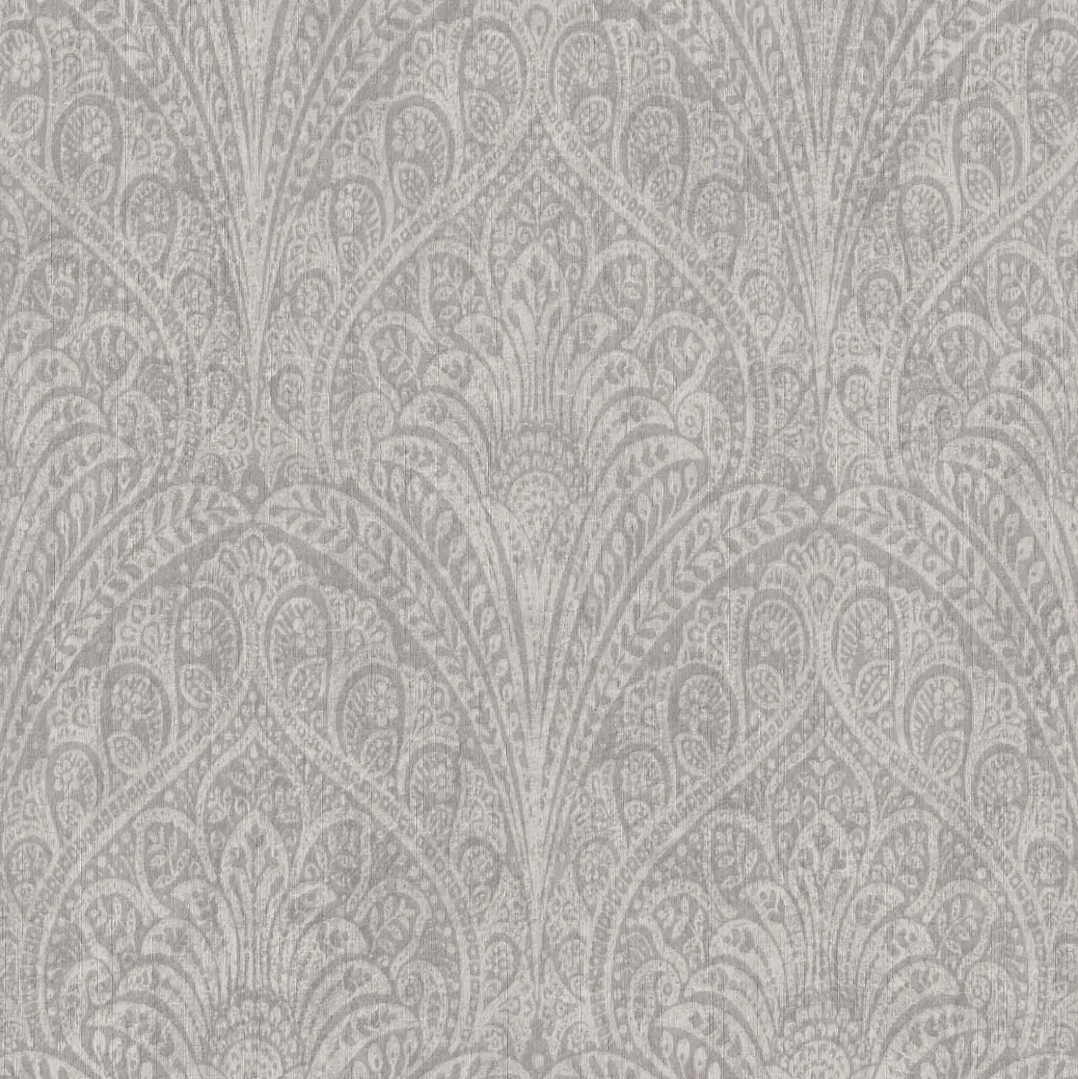 Rasch Vliestapete Ornamente Paisley Grau Metallic 746334
