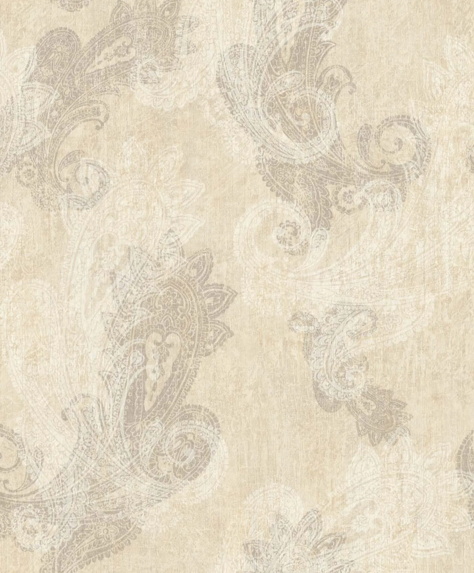 Rasch Vliestapete Paisley Beige Grau Metallic 746433
