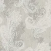Rasch Vliestapete Paisley Muster Grau Weiß Metallic 746426