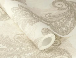 Rasch Vliestapete Paisley Weiß Silber Metallic 746419