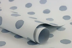 Rasch Vliestapete Punkte Aquarell Weiß Blau 252033