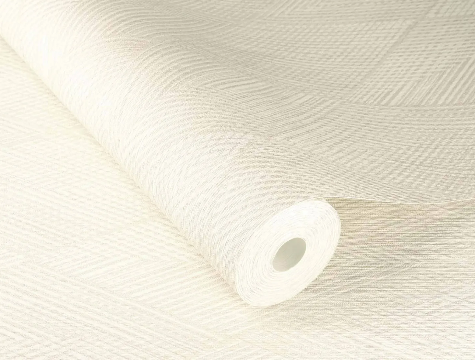 Rasch Vliestapete Rauten Grafik Weiß Silber 844108