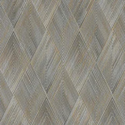 Rasch Vliestapete Rauten Grafik Grau Silber Gold 844153