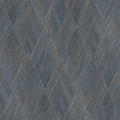 Rasch Vliestapete Rauten Grafik Blau Gold 844146