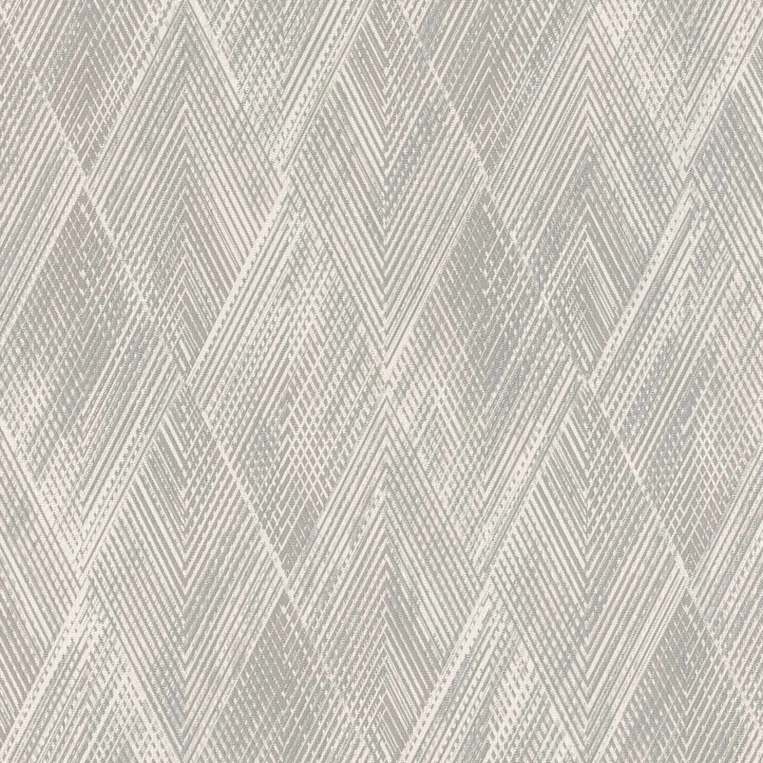 Rasch Vliestapete Rauten Grafik Grau Silber 844115