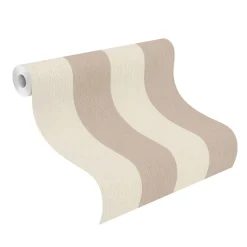 Rasch Vliestapete Streifen Beige Weiß Gold 844016