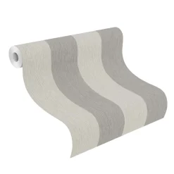 Rasch Vliestapete Streifen Grau Silber 844009