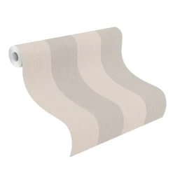 Rasch Vliestapete Streifen Grau Rosa Silber 844023