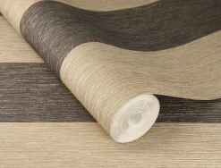 Rasch Vliestapete Streifen Schwarz Beige Gold 844030