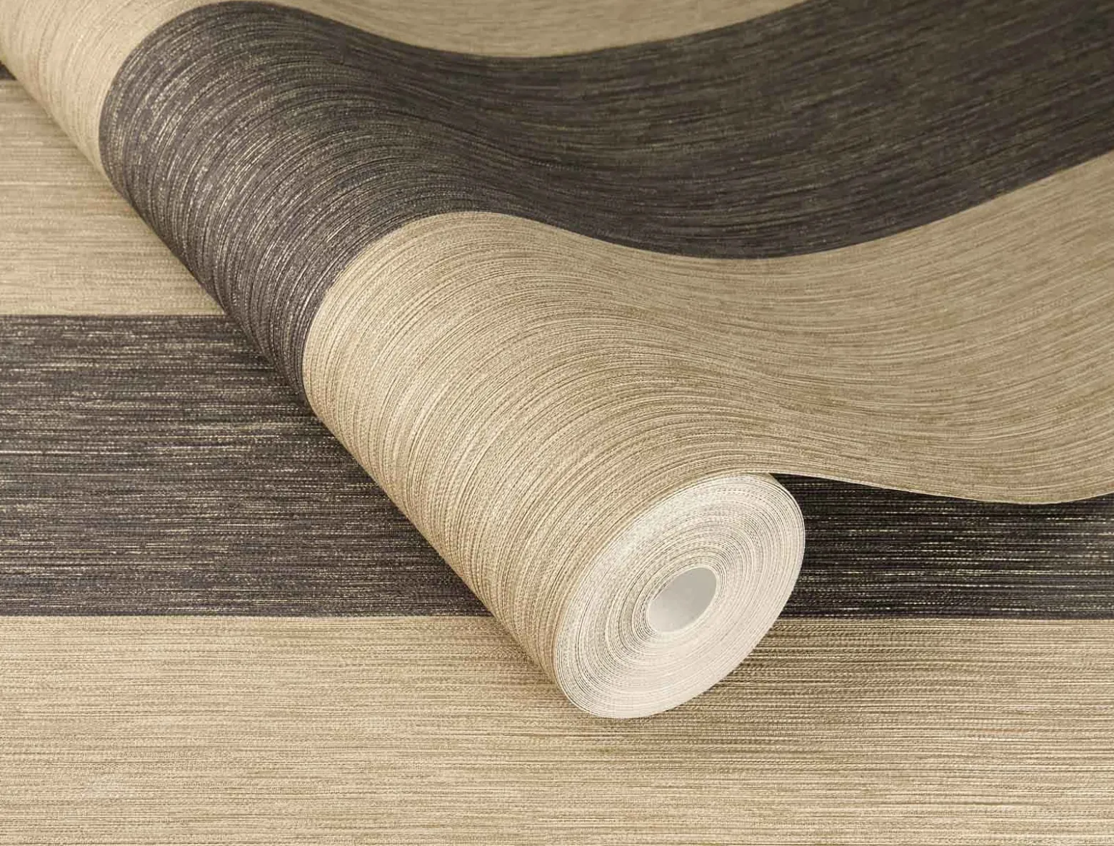 Rasch Vliestapete Streifen Schwarz Beige Gold 844030
